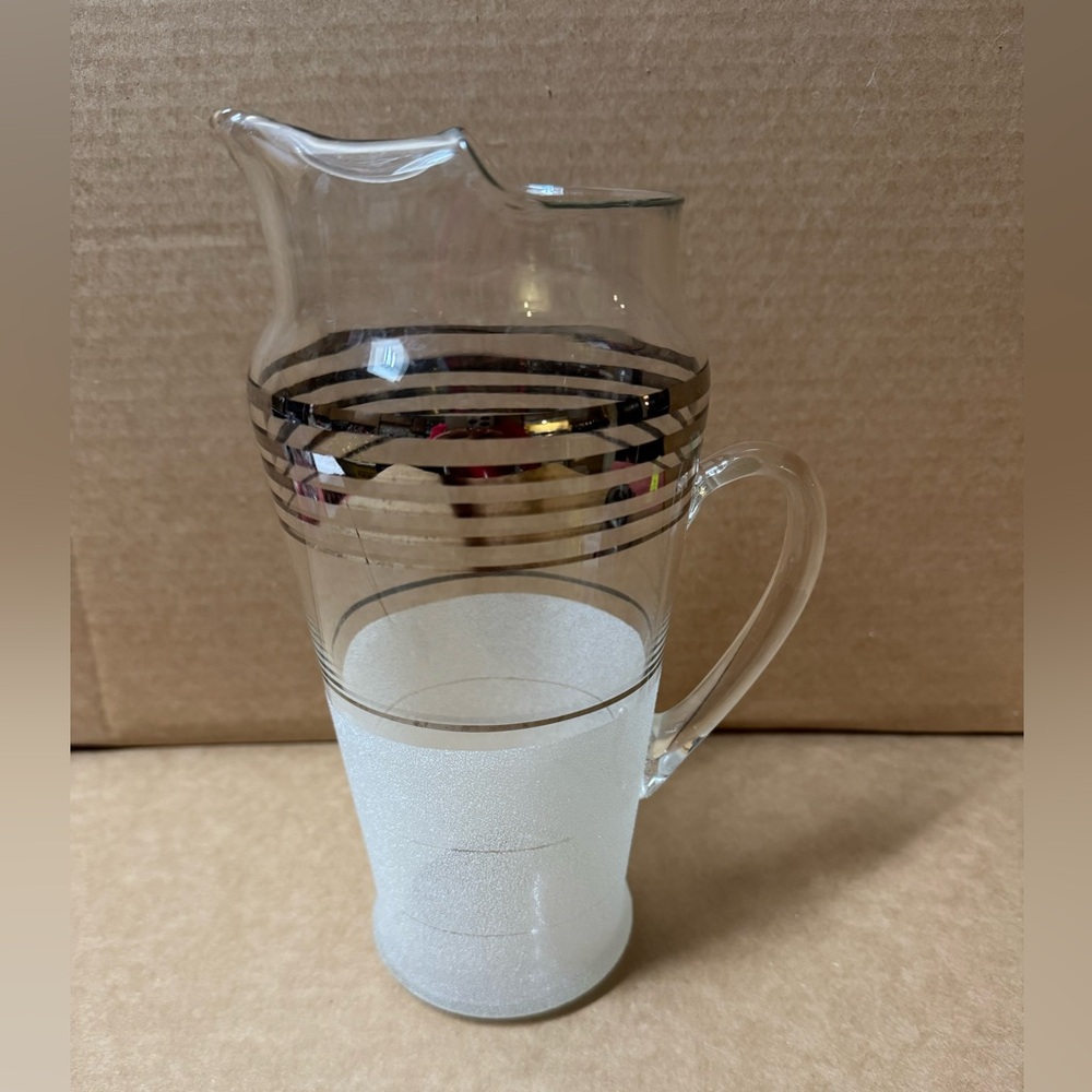 Macbeth Evans Art Deco Style Glass Pitcher